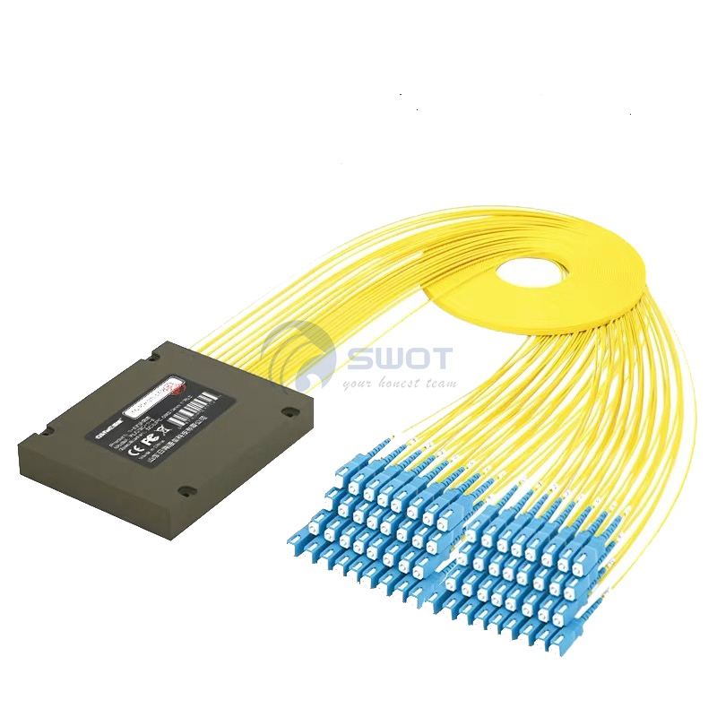 1x64 SC / UPC ABS Módulo de fibra óptica PLC Splitters