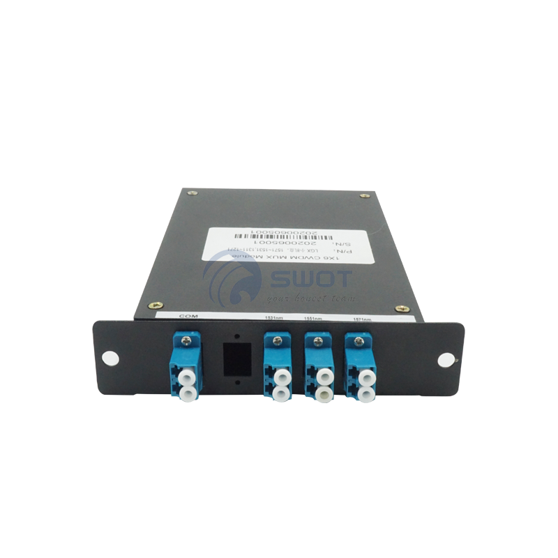 CWDM MUX PLC Splitter Módulo óptico 1x6 1270 ~ 1610nm con conectores DUPLEX LC