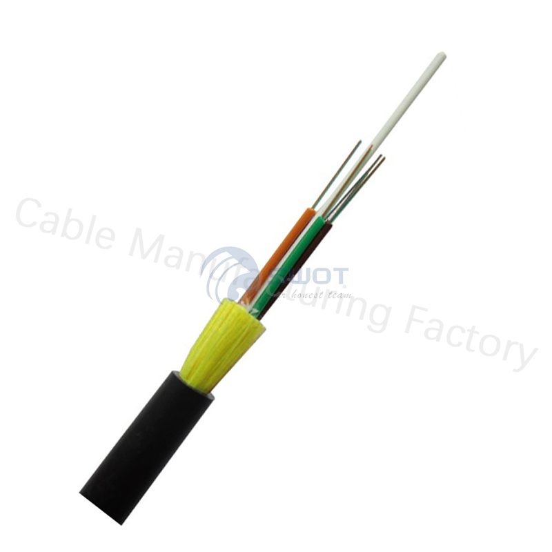 Cable de fibra óptica al aire libre ADSS 12F SPAINT SPAND 100M