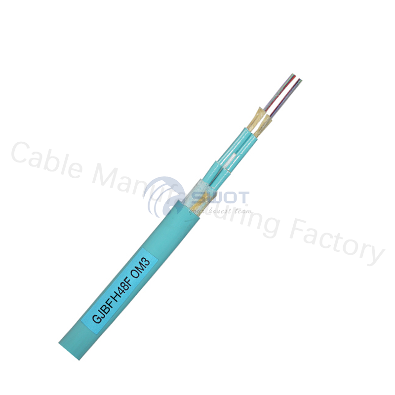 Cable de fibra óptica de interior GJBFH 48 núcleo OM3