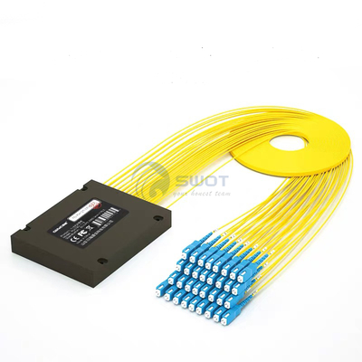 1x32 SC / UPC ABS Módulo de fibra óptica PLC Splitters
